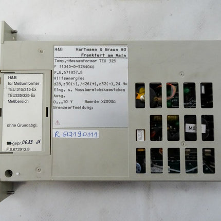H & B Hartmann & Braun / Temp.-Meßumformer TEU325 - Maranos.de