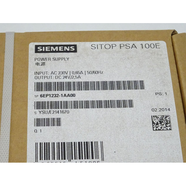 Siemens SITOP PSA 100 E 6EP1232-1AA00 Power Supply / NEU-OVP versiegelt - Maranos.de