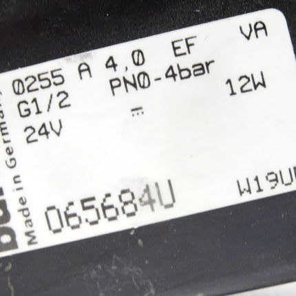 Bürkert 0255 A 4,0 EF VA G1/2 4bar 24V 12W 065684U - Maranos.de