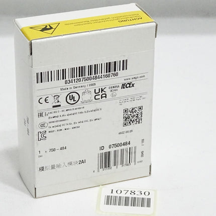 Wago 750-484 2-Kanal-Analogeingang / Neu OVP versiegelt - Maranos.de