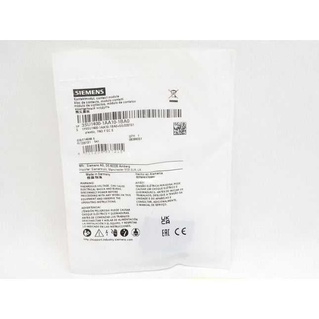Siemens Kontaktmodul 3SU1400-1AA10-1BA0 / Neu OVP - Maranos.de