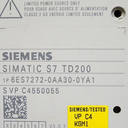 Siemens Front + Backcover TD200 Panel 6ES7272-0AA30-0YA1 - Maranos.de