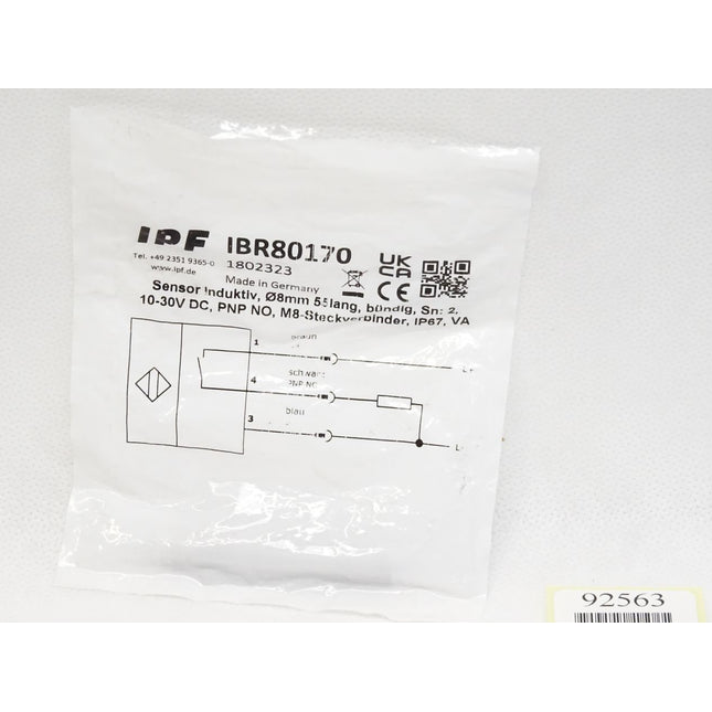 Ipf electronic Sensor Induktiv Norm-Schaltabstand IBR80170 / Neu OVP - Maranos.de
