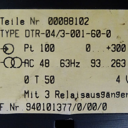 Eisenmann 00088102 / DTR-04/3-001-60-0 / Pt100 0...+300°C - Maranos.de