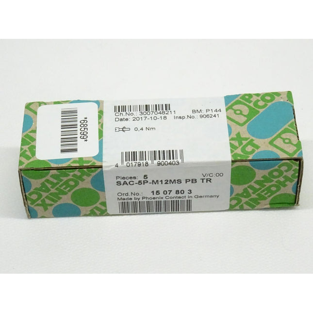 Phoenix Contact 5Stk 1507803 Abschlusswiderstand SAC-5P-M12MS PB TR / 15 07 80 3 NEU-Versiegelt - Maranos.de
