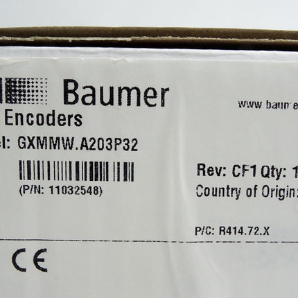 Baumer Encoder GXMMW.A203P32 11032548 /  Neu OVP - Maranos.de