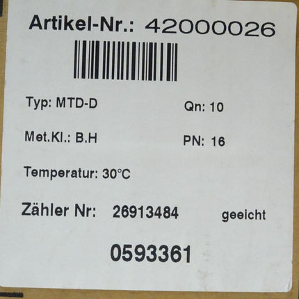 ABB MT-DD QN 10 M³ / h t=30C° MTD-D NEU/OVP - Maranos.de