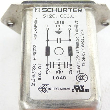 Schurter 5120.1003.0 Inlet Filter 4A Standard / Inhalt : 3 Stück - Maranos.de