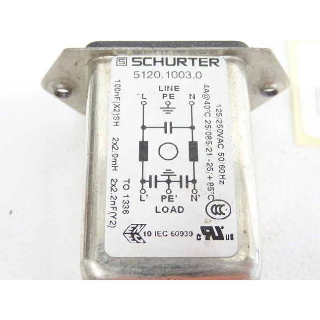 Schurter 5120.1003.0 Inlet Filter 4A Standard / Inhalt : 3 Stück - Maranos.de