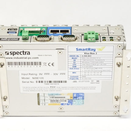 Nexcom Spectra Industrie PC SmartRay VisuBox2 6.100.402 NISE 105 /D53061 Intel Atom® Processor E3826 Dual Core Fanless System - Maranos.de