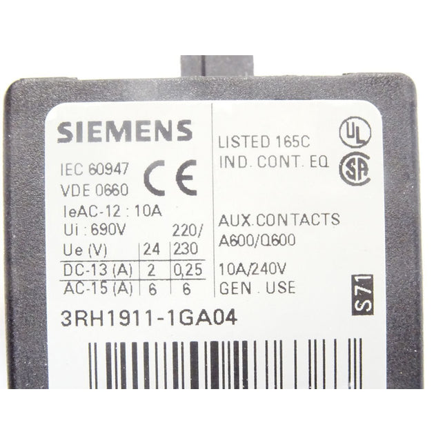 Siemens 3RH1911-1GA04 / Neu - Maranos.de