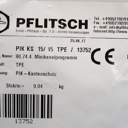 Pflitsch PIK KS 15/ 15 TPE / 13752 80.74.4 Minikanalprogramm / Inhalt : 25 Stück / Neu OVP - Maranos.de