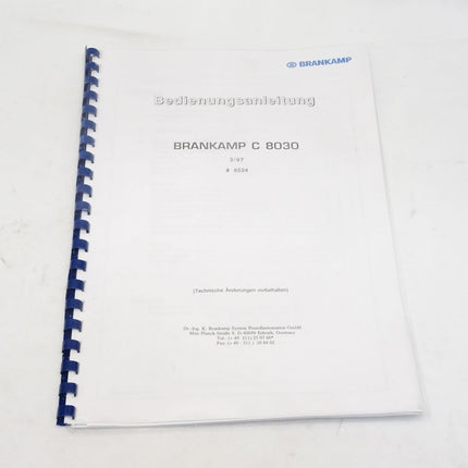 Brankamp Werkzeug-Überwachung C 8030 / C8030 / Neu - Maranos.de