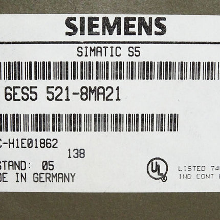 Siemens 6ES5521-8MA21 6ES5 521-8MA21 - Maranos.de