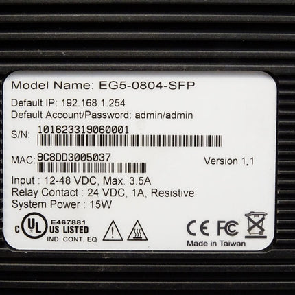 Leonton EG5-0804-SFP 15W Ethernet Switch - Maranos.de