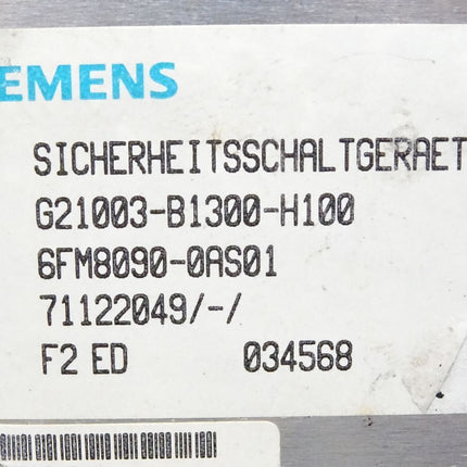Siemens Sicherheitsschaltgerät 6FM8090-0AS01 - Maranos.de