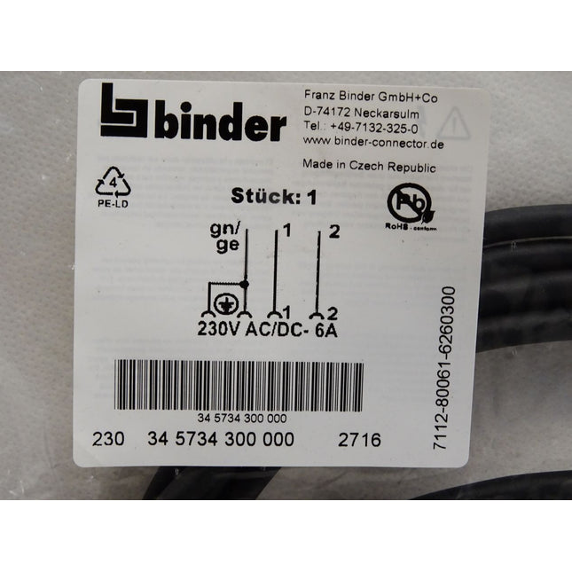 Binder Kabel 345734300000 34 5734 300 000 / Neu OVP - Maranos.de
