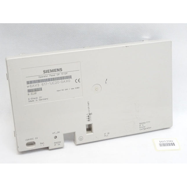 Siemens Backcover Rückschale Panel OP17-DP 6AV3617-1JC20-0AX0 6AV3 617-1JC20-0AX0 - Maranos.de
