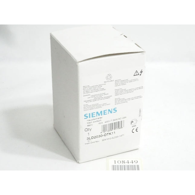 Siemens Hauptschalter 3LD2030-0TK11 / Neu OVP - Maranos.de
