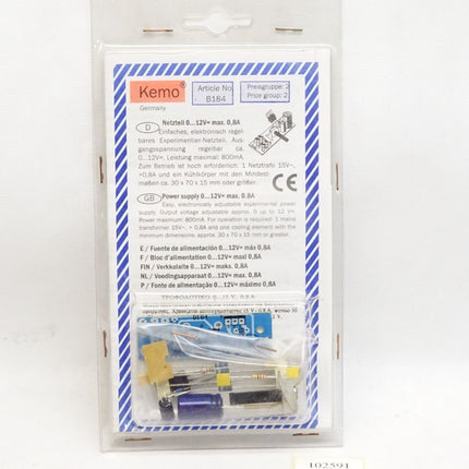 Kemo B184 Netzteil 0...12V 0.8A / Neu OVP - Maranos.de