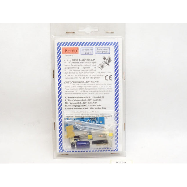Kemo B184 Netzteil 0...12V 0.8A / Neu OVP - Maranos.de