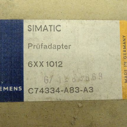 Siemens SIMATIC 6XX1012 Prüfadapter C74334-A83-A3 / 6XX1 012 E: 02 / OVP - Maranos.de