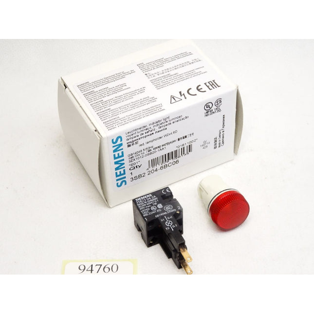 Siemens Leuchtmelder rot 3SB2204-6BC06 (3SB2304-2A) / Neu OVP - Maranos.de