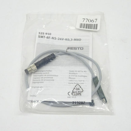 Festo 525 910 SMT-8F-NS-24V-K0,3-M8D NEU-OVP versiegelt / 525910 - Maranos.de