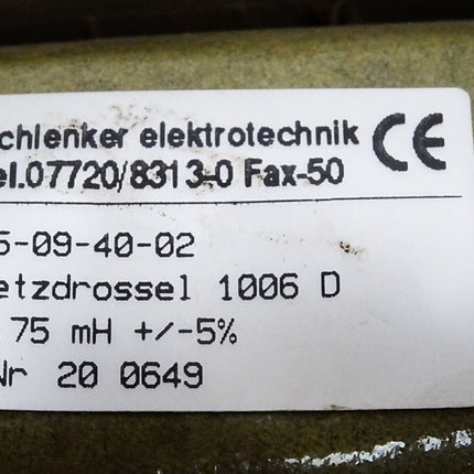 Schlenker Elektrotechnik 05-09-40-02 Netzdrossel - Maranos.de
