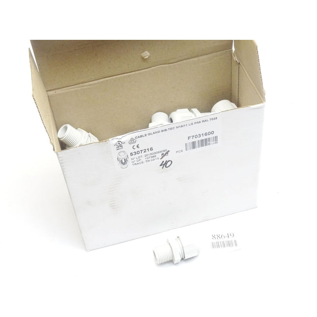 Schlemmer Cable Gland SIB-TEC M16/11 LG PA6 / 5307216 / Inhalt : 40 Stück / Neu OVP - Maranos.de