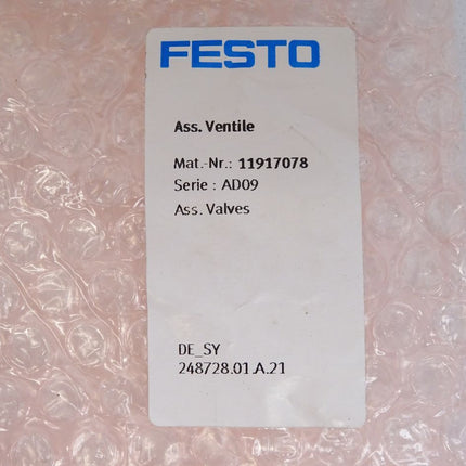 Festo 11917078 AD09 Ass.Ventile / Neu OVP - Maranos.de