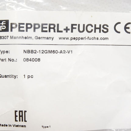 Pepperl+Fuchs NBB2-12GM60-A2-V1 / 84008 / 084008 / Neu OVP - Maranos.de