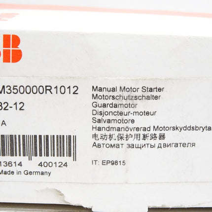ABB Motorschutzschalter 1SAM350000R1012 / MS132-12 / Neu OVP - Maranos.de