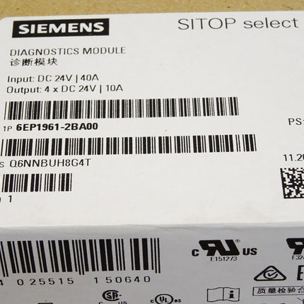 Siemens Diagnostics Module 6EP1 961-2BA00 6EP1961-2BA00 PS:4 / Neu OVP versiegelt - Maranos.de