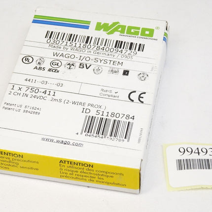 Wago 750-411 2-Kanal-Digitaleingang / Neu OVP versiegelt - Maranos.de