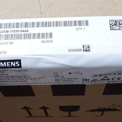 Siemens Sinamics Frequenzumrichter 55kW 6SL3130-7TE25-5AA3 / Neu OVP versiegelt - Maranos.de