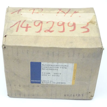 Siemens 3TD4210-0CM0 Schützwendschalter 3TD4 210-0CM0 neu-versiegelt - Maranos.de