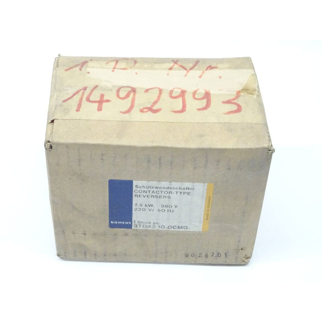 Siemens 3TD4210-0CM0 Schützwendschalter 3TD4 210-0CM0 neu-versiegelt - Maranos.de