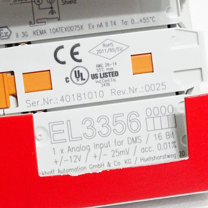 Beckhoff EL3356 analoge Eingangsklemme / Neu OVP - Maranos.de