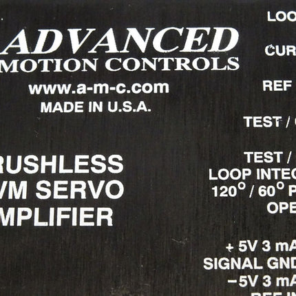 Advanced Motion Controls Brushless PWM Servo Amplifier BE12A6 - Maranos.de