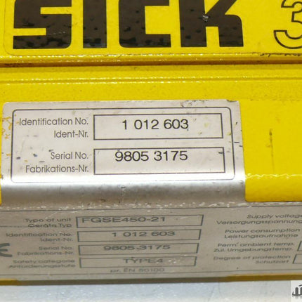 Sick FGSE450-21 Empfänger Lichtvorhang 1012603 Lichtschranke - Maranos.de