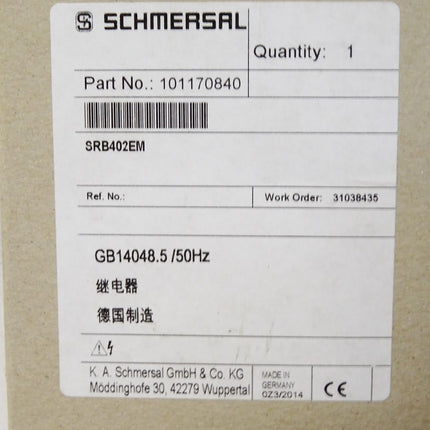 Schmersal Erweiterungsbaustein SRB402EM 101170840 / Neu OVP - Maranos.de