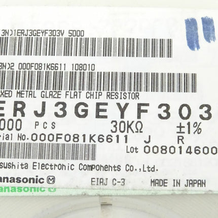 5000x Panasonic ERJ3GEYF303V | RESISTOR | 30K OHMS 1/16W Widerstand - Maranos.de