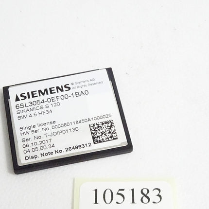 Siemens 6SL3054-0EF00-1BA0 SINAMICS S120 CompactFlash Card - Maranos.de