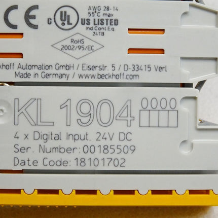 Beckhoff KL1904 digitale Eingangsklemme - Maranos.de