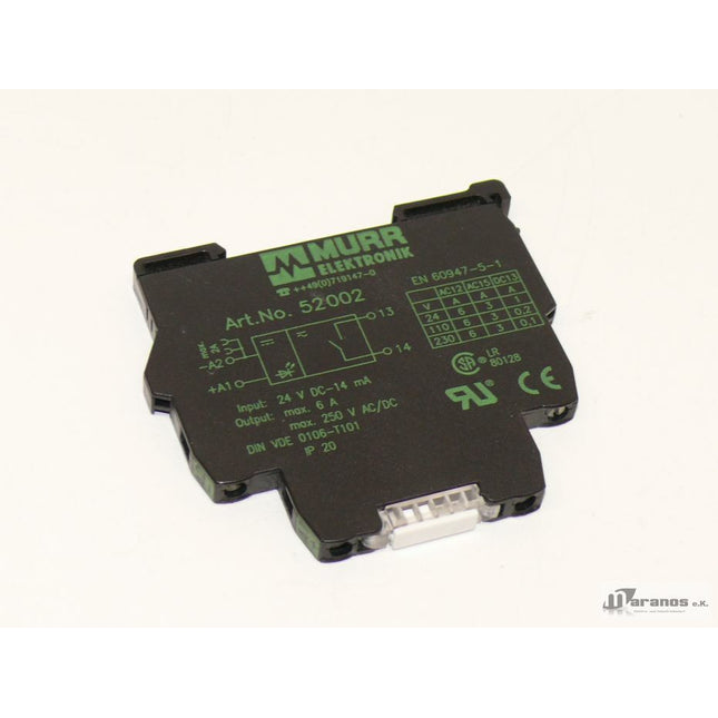 Murr Elektronic 52002 Miro Input: 24V  DC-14 Output: 250V max. 6A Relais - Maranos.de