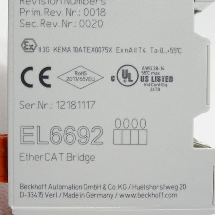 Beckhoff EtherCAT Bridge EL6692 - Maranos.de