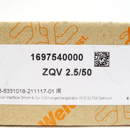 Weidmüller 1697540000 Querverbinder ZQV 2.5/50 / Inhalt:10 Stück / Neu OVP - Maranos.de