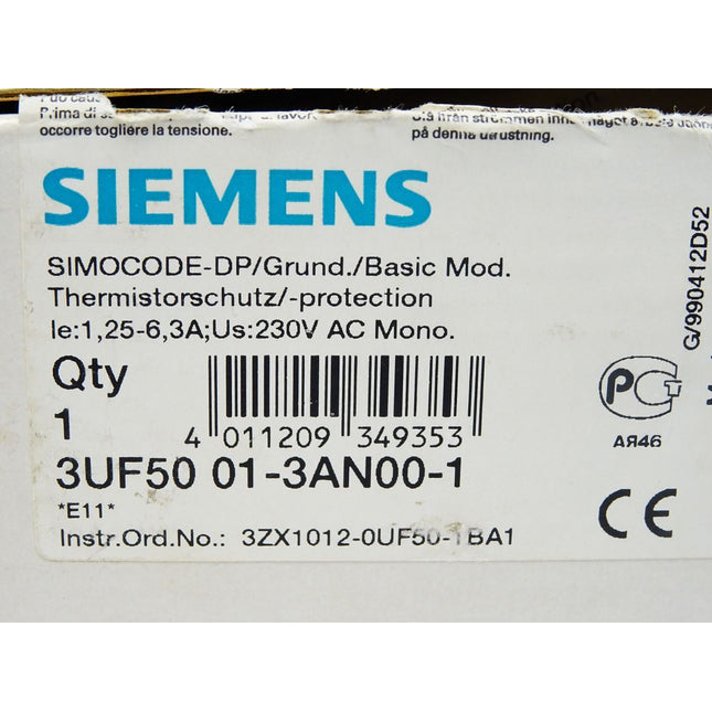 Siemens Simocode-dp 3UF5001-3AN00-1 3UF50 01-3AN00-1 Neu OVP - Maranos.de