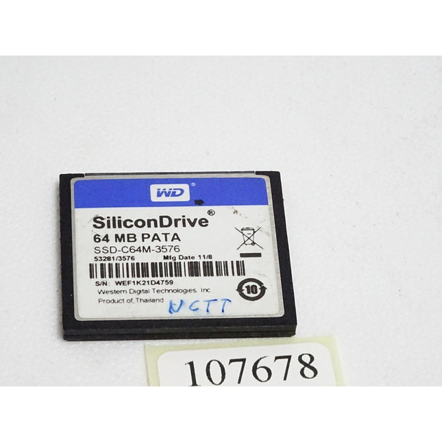 B&R 5CFCRD.0064-03 Rev.F0 CompactFlash 64 MByte Western Digital (SLC) - Maranos.de